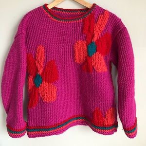 Vintage floral oversized sweater